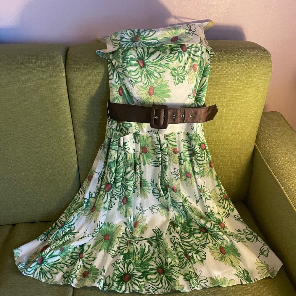 Betsey Johnson floral silk dress